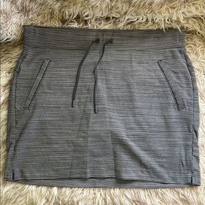 Athleta Black and White Striped Skirt